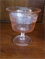 Lovely pink compote approx 6 inches tall & 6