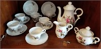 Another great tea set with moss rose pattern