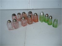 Pink & Green Depression S&P Shakers 1 Lot