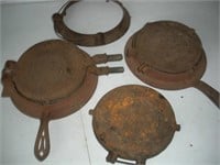 Cast Iron Waffle Maker- 2 Pizzelle Makers 1 Lot