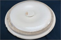 Stoneware Pottery #10 or #12 Crock LID - Has some