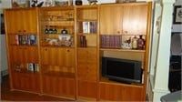 Pine German schrank cabinet, 83”h  x 11’ wide,