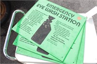 Emergency Eye Wash Station Signs, 3 pc