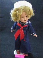 Ideal? Composition Shirley Temple Doll: 13", Sail