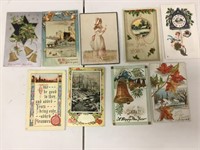 Lots of nine New Year’s Day postcards.