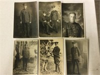 Lot of six World War 1 Real Photo postcards.