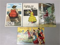 Lot of four Ladies postcards.