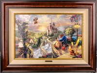 Art Disney Beauty and the Beast Thomas Kinkade COA