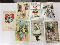 Another good lot of seven Valentines postcards.