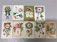 Lot of nine Happy New Year postcards.