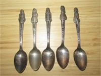 1930's Lot of 5 Dionne Quintuplet Spoons