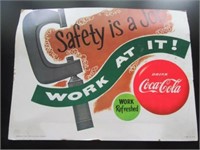 1955 Coca Cola Cardboard Sign