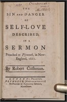 [Americana]  Sin & Danger of Self-Love, 1785