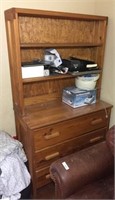 Western Style Dresser with Hutch Top