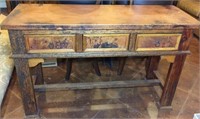 Western Style Entry Table with Hammered
