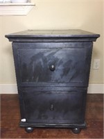 RH Two Drawer File Cabinet with Metal