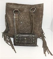 Montana West Brown Leather Purse