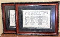Two Framed Architectural Prints
