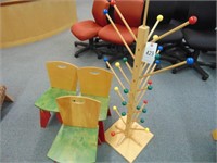 3 childs chair and childs game