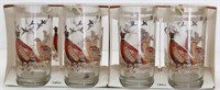 (8) Libbey Beverage Glasses w/Game Bird Designs