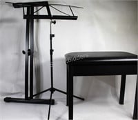 K & M & Profile Musical Stands & Roland Bench