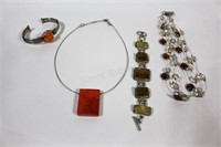 Glamjuiz Silver Tone Necklaces & Bracelets