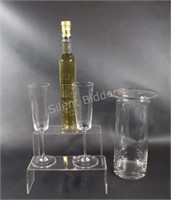 Sealed Collector Ice Wine Bottle, Bucket & Glasses