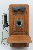 Vintage KELLOGG Oak Wall Phone