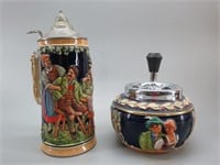 Farbrikmarke German Stein & Tobacco Jar Ashtray