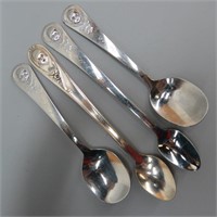 Four Vintage GERBER Baby Spoons