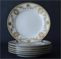 Noritake Raised Gold Relief Dessert Plates