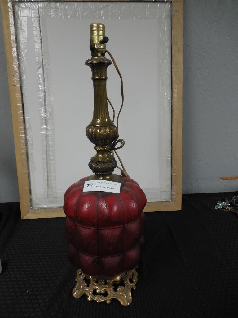 West Valley Phoenix Misc Estate Lamp Auction Starting Bid $3