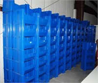 PLASTIC STORAGE BINS 18"X14"X12" 15 BIN LOTS