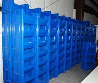 PLASTIC STORAGE BINS 18"X14"X12" 15 BIN LOTS