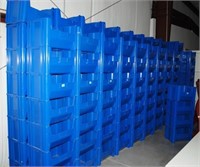 PLASTIC STORAGE BINS 18"X14"X12" 15 BIN LOTS