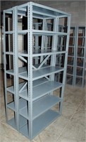 METAL SHELVES 3'LX2'DX6'H 4 DOUBLE SIDED SHELVES