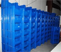 PLASTIC STORAGE BINS 18"X14"X12" 15 BIN LOTS