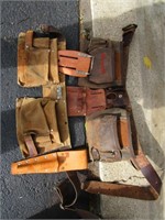 LEATHER TOOL BELTS W/ POUCHES