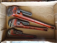 RIGID 18", 14" & 10" PIPE WRENCHES