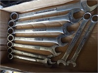CRAFTSMAN COMBINATION WRENCHES~ LARGEST IS 1 1/4"