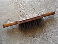 TWO-HANDLED ANTIQUE BROAD WIRE BRUSH
