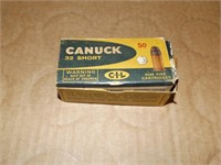 BOX OF CANUCK .32 RIM-FIRE SHORT AMMUNITION