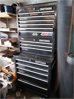 THREE-SECTION CRAFTSMAN ROLLING TOOL CHEST