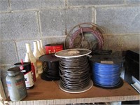 GAS ANTI-FREEZE, SPOOLS OF WIRE & OIL