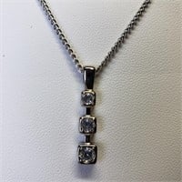 $140 S/Sil Cubic Zirconia Necklace