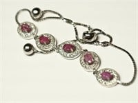 $500 Sterling Silver Ruby Bracelet