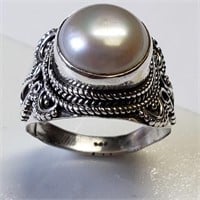 $200 S/Sil Pearl Ring