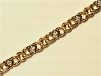 $3000. 10KT Gold Diamond Bracelet 9.9gms