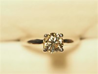 $5800. 10KT Diamond Light Champagne Ring