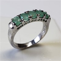 $200 S/Sil Emerald Ring